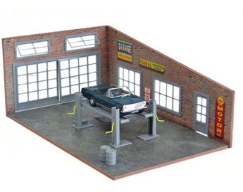 Brick Garage 1:43 Scale – Parts & Service Diorama Kit for