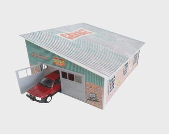 ☆ Garage Diorama Item SBC　　　　　　　　　　【限定品】 Scale 1:43 Diecast Car Models Display Auto Service Garage