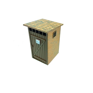 Outdoor WC Toilet building 1:22.5 scale G Gauge Diorama decoration model