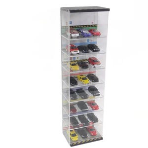 Eight-Storey Parking Garage Display Case 1:60–64 Scale – Acrylic Model Car Diorama Storage