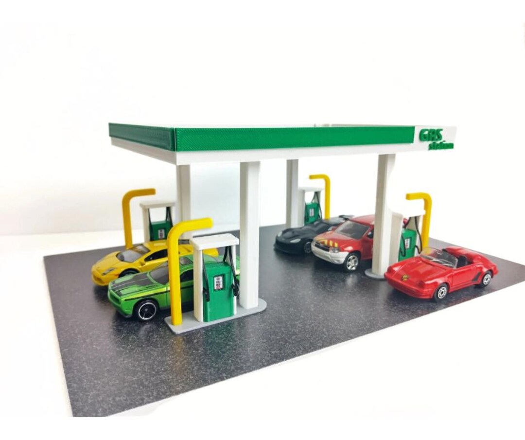 ミニカー American Diorama 1:24 Gas Station Dioram American Diorama x G Fans Japanese Gas Station Eneos (Assembly