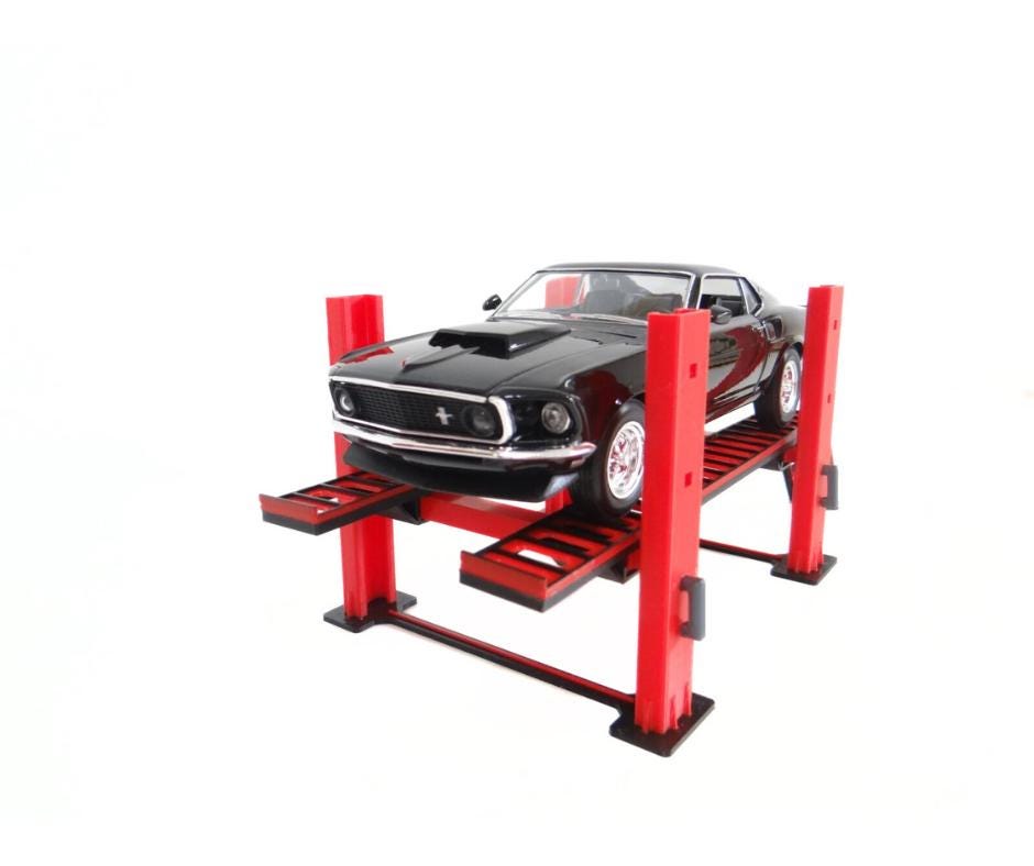 1:24 Scale Car Lift – Garage Accessory for Model Car Display and Diorama Parts