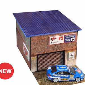 Carabinieri Diorama Bausatz 1:43 Gendarmerie Bahnhof Garagen-Gebäude
