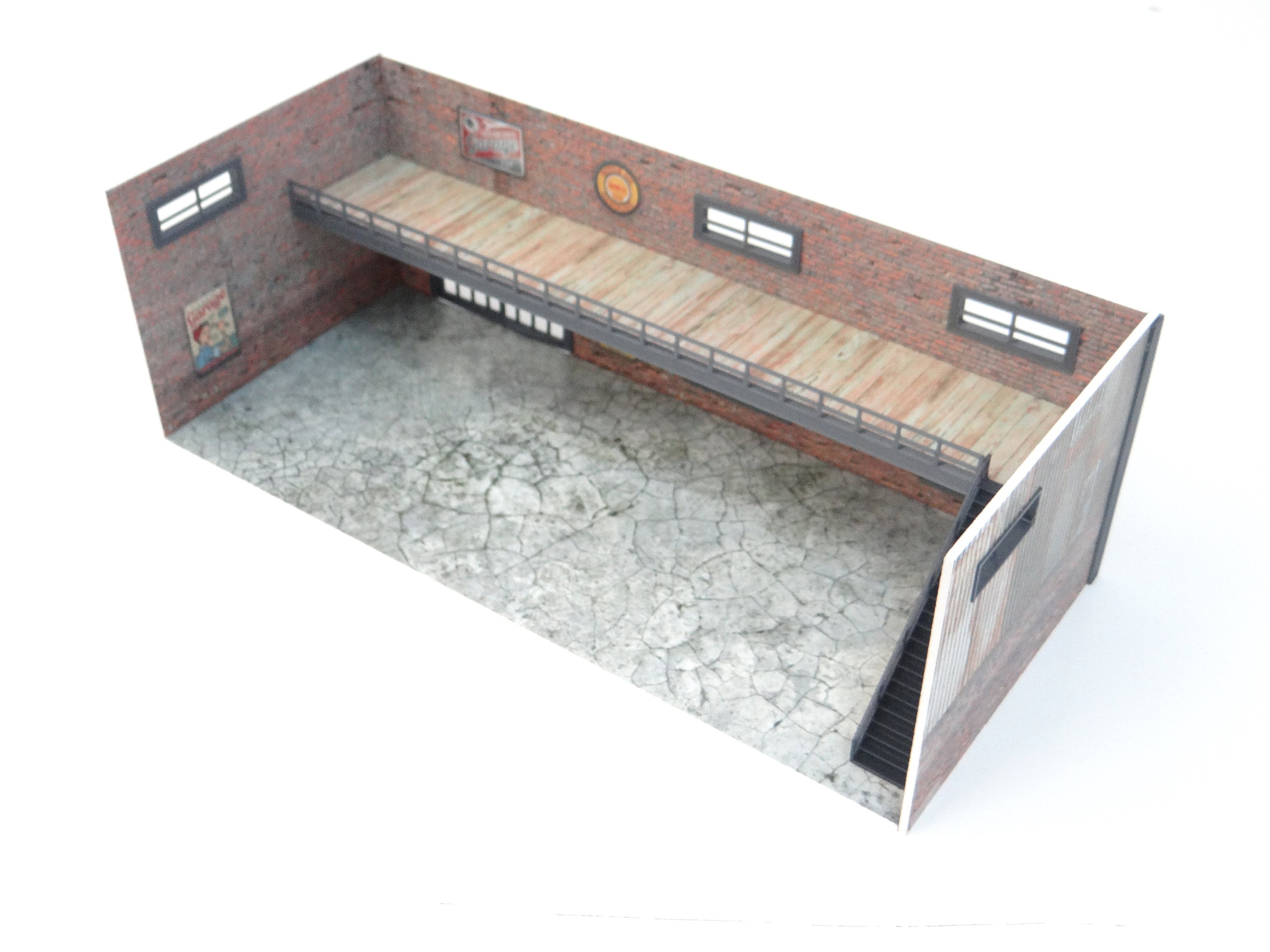 モデルカー用ジオラマ：1/24 ショールーム（吹き抜け2階タイプ