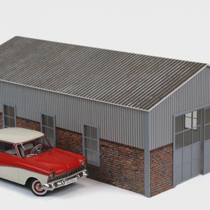 Hangar-barn Diorama kit 1:18 scale Car models garage Display Size 1/18 Miniature