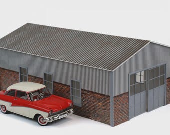 ☆ Diorama Hanger LB Ver.2 1:18 Scale Miniature Hangar Barn – Garage Diorama for Diecast Car