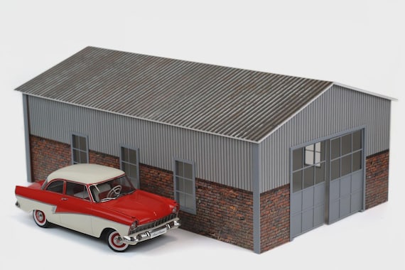 ☆ Diorama Hanger LB Ver.2 1:18 Scale Miniature Hangar Barn – Garage Diorama for Diecast Car