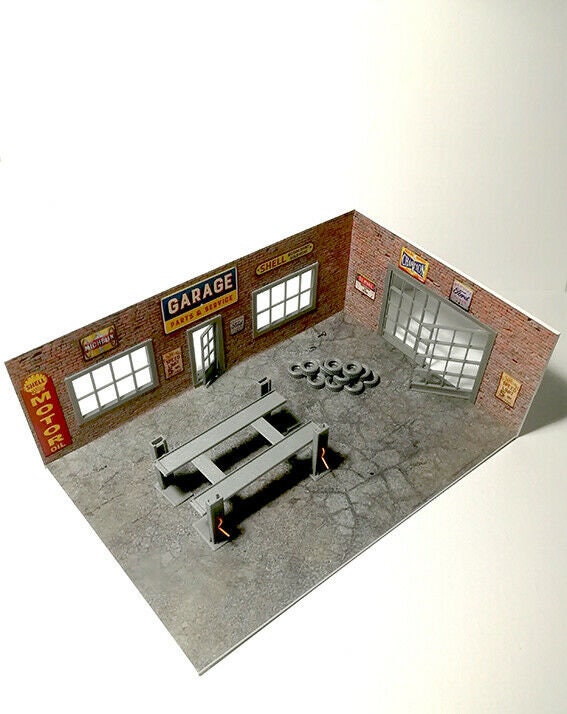 90 Snap-on 1970's Body ショップ Diorama 1/43 Auto Service - Repair