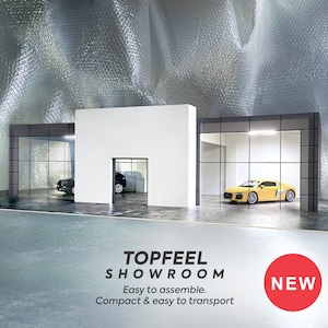TOPfeel Showroom Diorama Kit - Model Car Display 1:18 Scale – Die-Cast Car Garage Scene