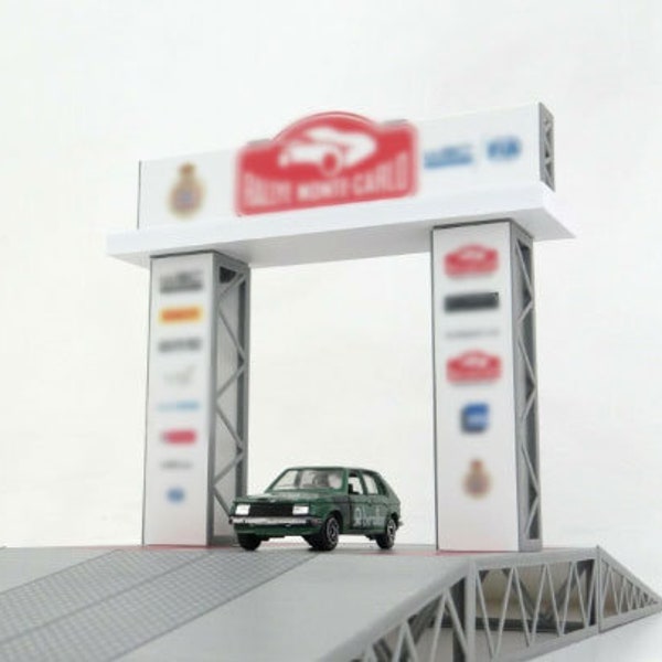 Scale 1:43 Rally podium start / final Diorama model kit Sports model car display Racetrack decoration