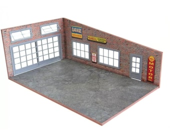 ☆ Garage Diorama Item SBC　　　　　　　　　　【限定品】 1:24 Scale Diorama Car Garage Miniature Simulation Car