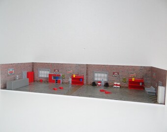 スケール 1:43 ジオラマ レンガ ガレージ ジオラマ モデル キット ダイ