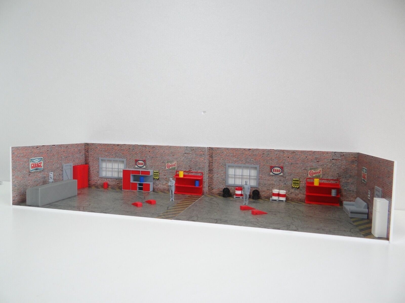 スケール 1:43 ジオラマ レンガ ガレージ ジオラマ モデル キット ダイ