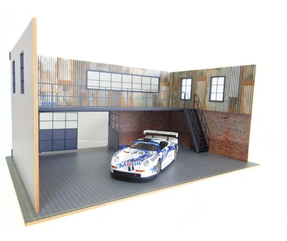 2階建て自動車ガレージジオラマキット 1:18スケール モデルカー