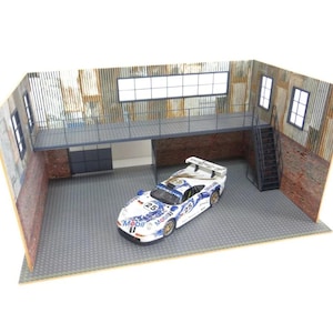 Two Story Auto Garage Diorama Kit 1:18 Scale Model Car Display Scene SIZE 1/18