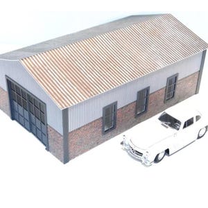 Kit diorama pour modèle réduit de voiture 1/24 garage hangar-grange échelle 1:24