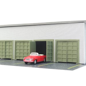 2階建て自動車ガレージジオラマキット – 1:60～64スケールミニチュア