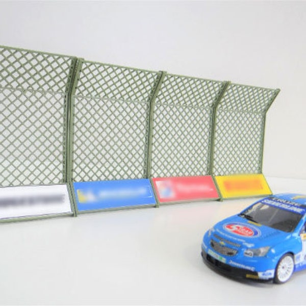 Restrictive fences Racetracktrack decoration Scale 1:43 Sports car models display decoration Diorama rally parts