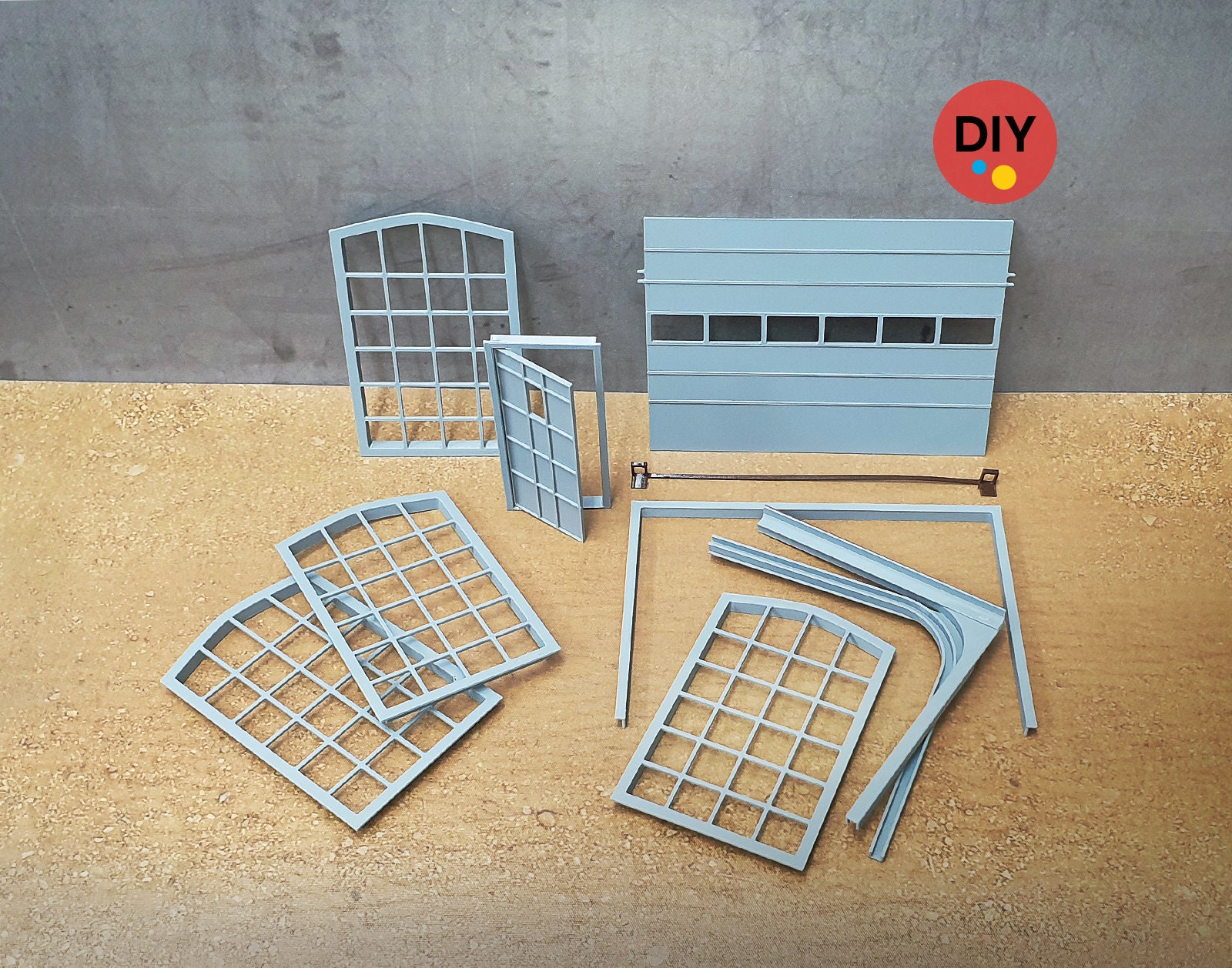 1:24 Scale Garage Door and Windows Set, Diorama Modeling Parts - Etsy