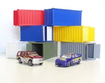 スケール 1:60 - 64 ジオラマ輸送コンテナ スロットカートラック