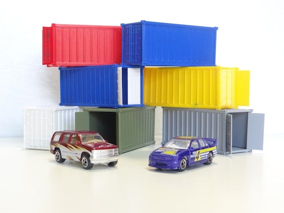 スケール 1:60 - 64 ジオラマ輸送コンテナ スロットカートラック