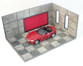 1:18スケールジオラマカーガレージキット、ミニチュアモデル