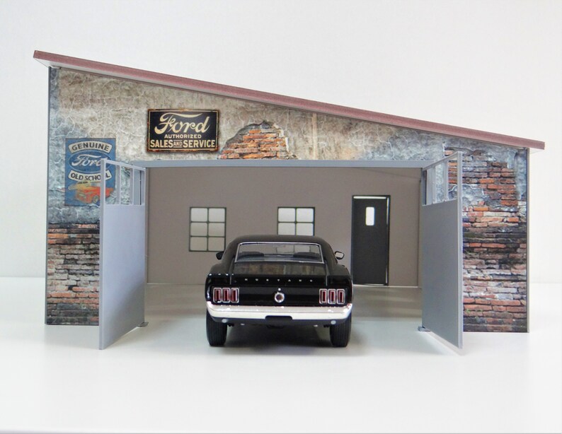 Scale 124 Diorama old Garage Diorama Model Kit Diecast Car Model