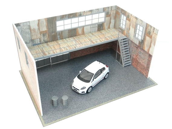 Scale 1:24 Two-floor Diorama Garage Diecast Car Models Display