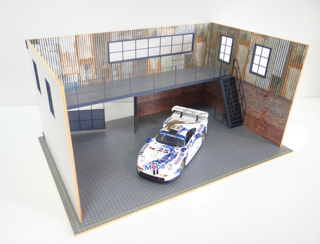 voiture lots 2 rampes d'accès 1:18 miniature modélisme diorama atelier