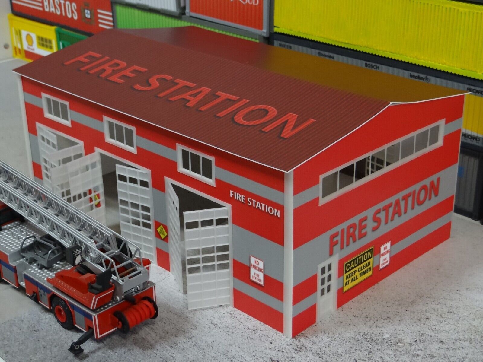 Scale 143 Diorama Fire Station Diorama Model Kit Display Etsy Canada