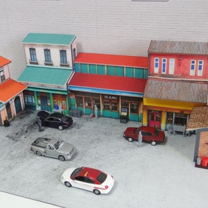City environment miniatures 1/43 Diorama models Buildings Urban scene Scale 1:43
