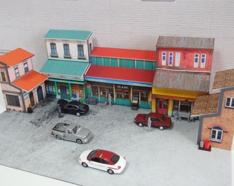 1/43スケール都市ジオラマ：都市風景ミニチュア、模型建築 - Etsy 日本