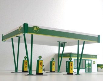 爆レア★1/43 モービル石油 ガソリンスタンド ジオラマ模型 爆レア☆1/43 モービル石油 ガソリンスタンド ジオラマ模型