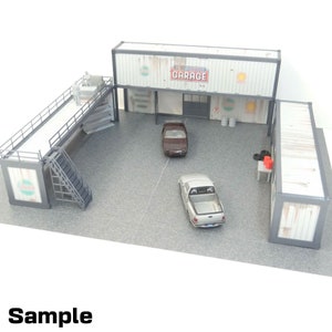 Scale 1:43 Diorama container tribune Diorama parts Auto garage display decoration