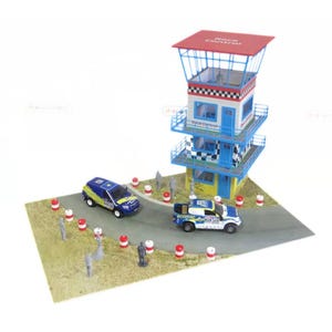Model Car Race Track Display Scene 1/43 Desert Rally Road Diorama – 1:43 Scale