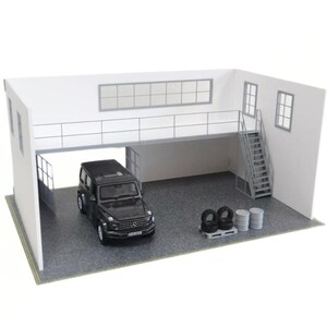 Maquette diorama de garage à deux étages à l'échelle 1:24 Présentoir de modèles de voitures TAILLE 1/24