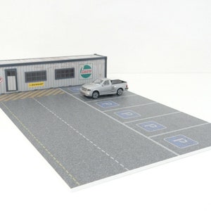 Office container Diorama model Parking base 1:43 scale Model car display Size 1/43