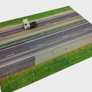 Podstawa dioramy autostrady w skali HO | Model ulicy w skali 1:87 do samochodów odlewanych
