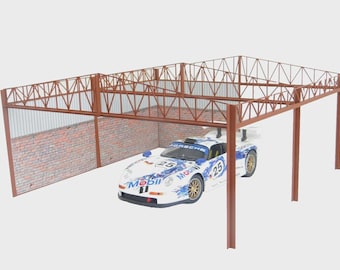 1:18スケール レンガ造り自動車ガレージジオラマモデルキット - Etsy 日本