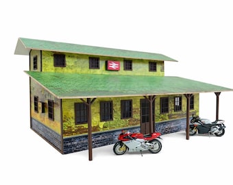 Kit de diorama pour gare ferroviaire de calibre G, modèle de construction de train à l'échelle 1:22,5