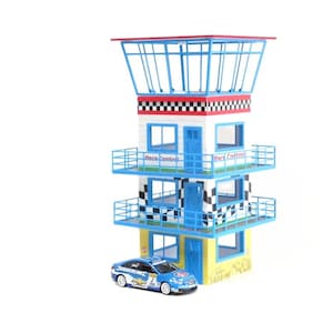 Race Control Tower – Rally Diorama Accessory Scale 1:43 Model car display decoration