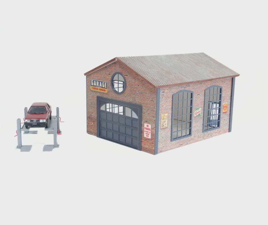 Adesivo Murale Garage In Mattoni Scala 1:18 - 3 Fogli A4, Sbuccia E Applica, Per Modellismo Auto