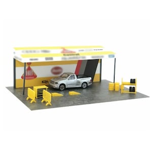 Scale 1:43 Diorama pit stops Rally tents Sports car model display Diorama parts Racetrack decoration