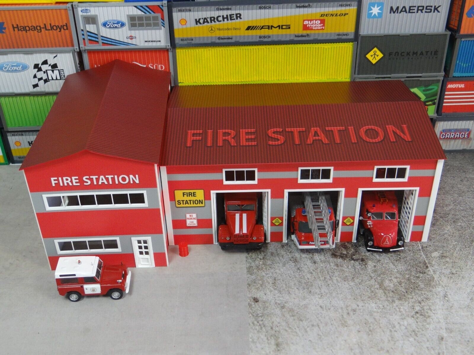 Échelle 143 Ensemble de caserne de pompiers Diorama Kit de modèle