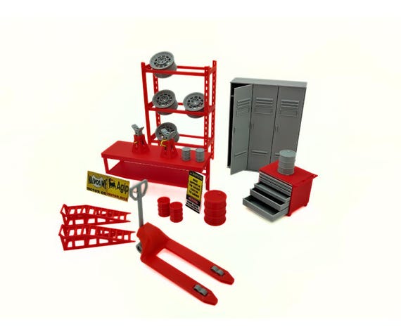 Kit De Diorama Pour Garage De Réparation De Briques à L'échelle 1/43 - Présentoir De Voitures Miniatures - France