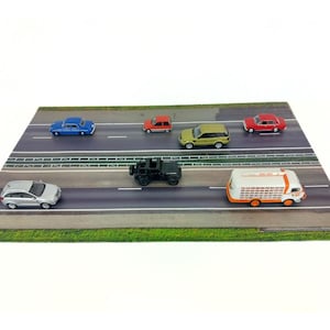 1:43 Maßstab City Road Diorama Basis Flexibles Gummi Auto Display Zubehör