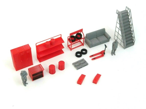 Planes - Y5739 - Véhicule Miniature - Garage - Stand de Course Pack 4