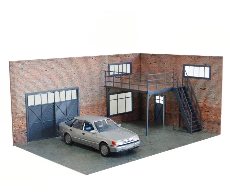 1/24スケール ガレージジオラマキット – ダイキャストモデルカー用