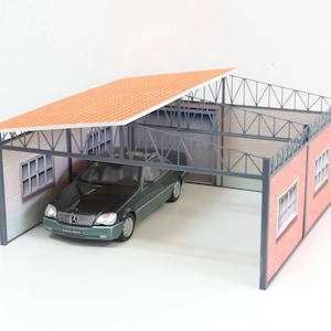 1:18 Scale Brick Car Garage Diorama Model Kit - Etsy
