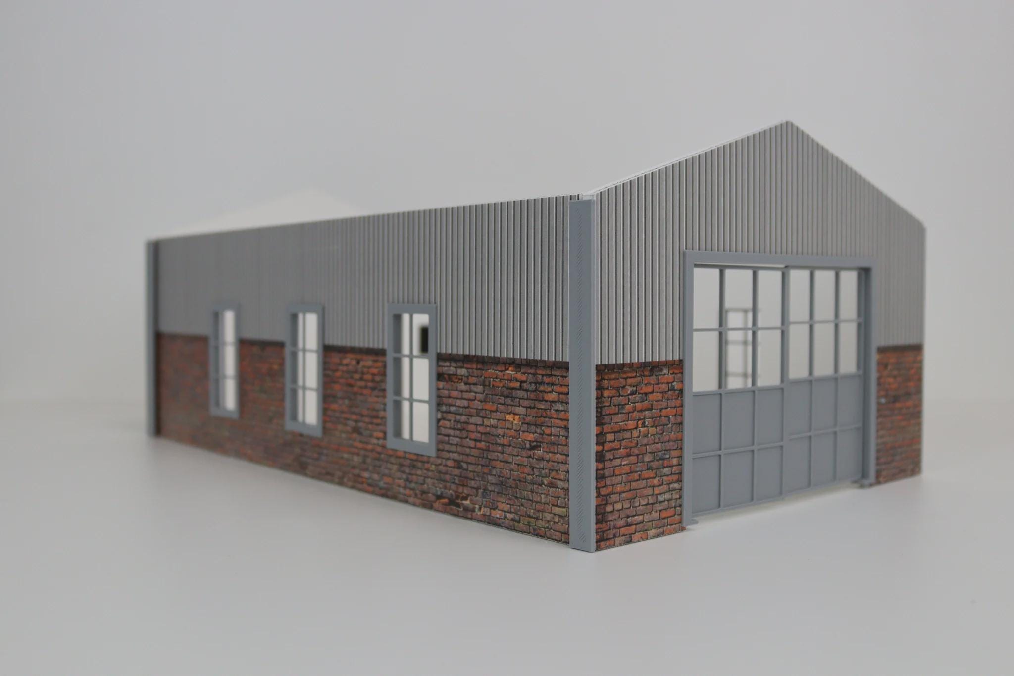 Diorama Kit for Model Car Display Building 1/24 Hangar-barn